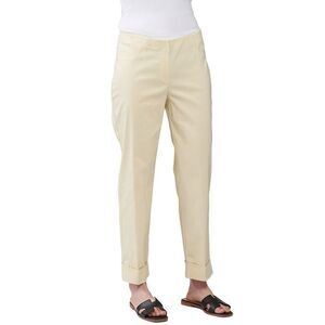 Insight New York Womens  Solid Techno Skinny Pant, Yellow